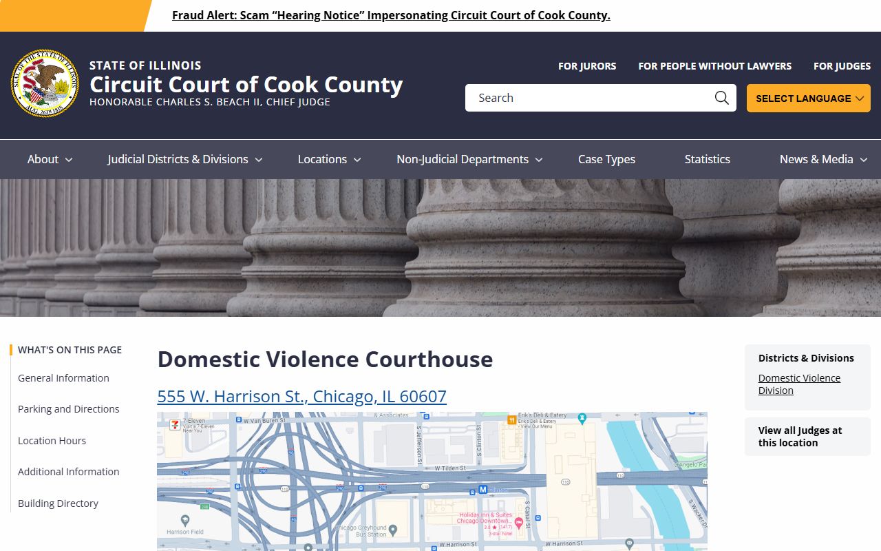 Cook County Domestic Violence Courthouse page