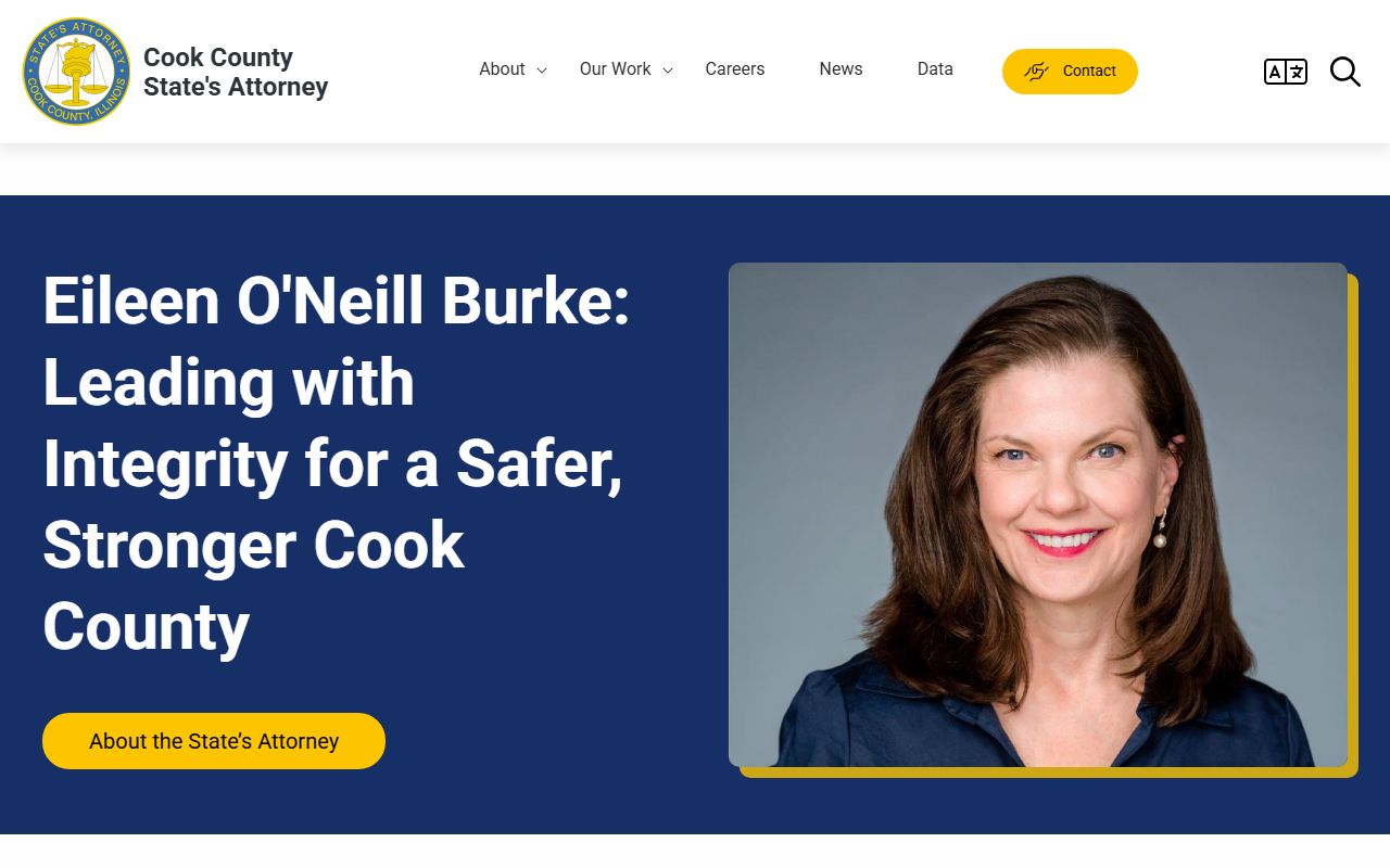 Cook County State's Attorney home page