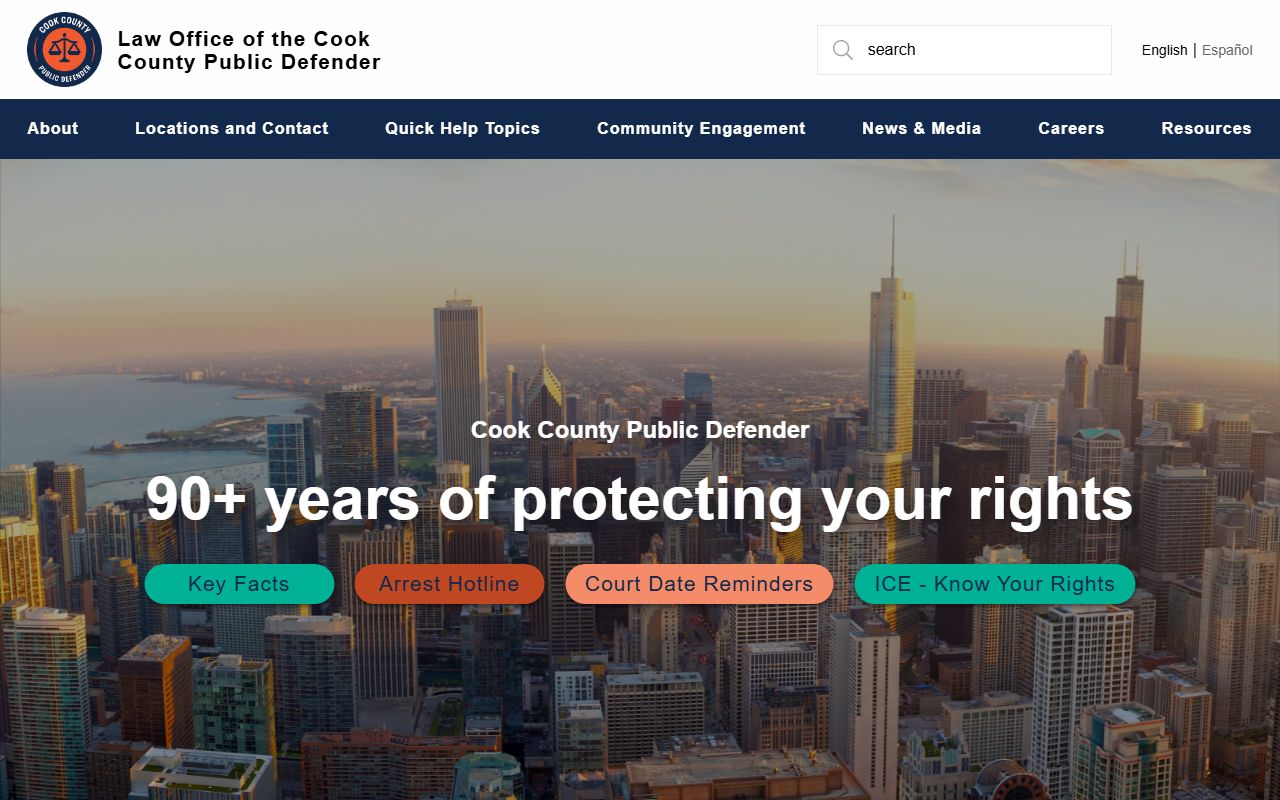 Law Office of the Cook County Public Defender home page
